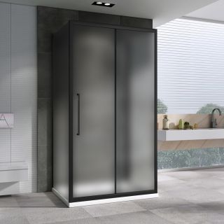 Душевой уголок ABBER Schwarzer Diamant AG30130BMH-S80BM-S80BM 130x80см чёрный